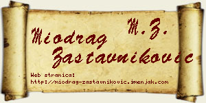 Miodrag Zastavniković vizit kartica